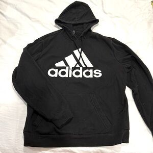Adidas black and white hoodie, size M